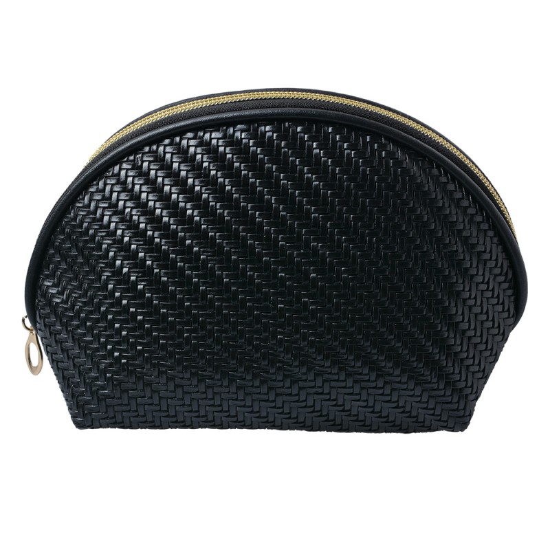 Juleeze Damenkulturtasche 22x8x14 cm Schwarz Synthetisch Oval