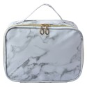 Juleeze Trousse de toilette pour femmes 21x8x13 cm Blanc Gris Synthétique Rectangle