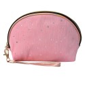 Juleeze Trousse de toilette pour femmes 22x8x14 cm Rose Synthétique Ovale