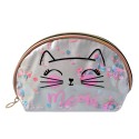 Juleeze Ladies' Toiletry Bag 22x8x14 cm Beige Synthetic Oval Cat