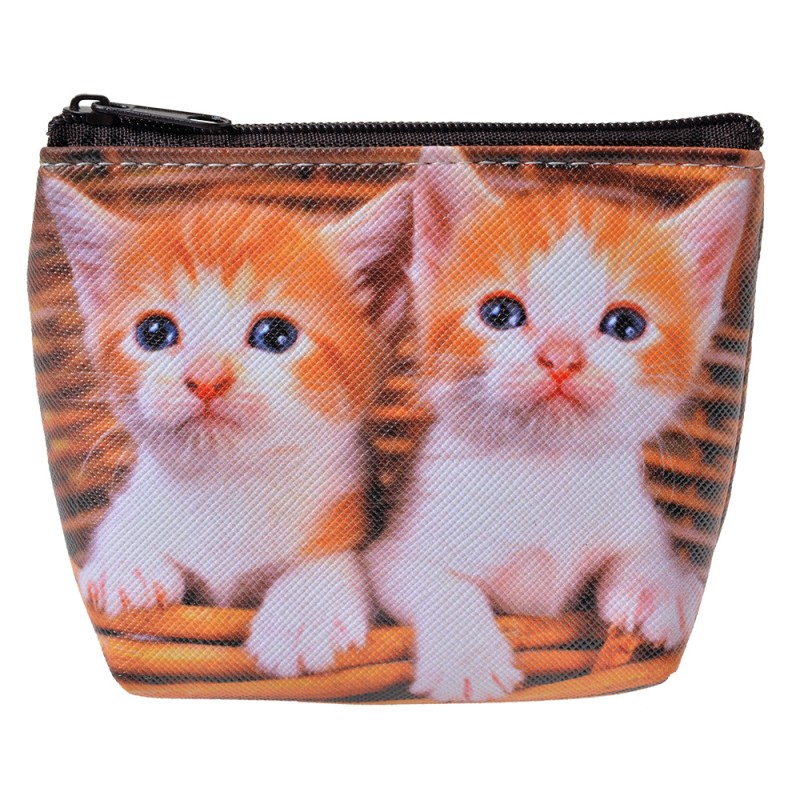 Juleeze Brieftasche 10x8 cm Braun Synthetisch Katze