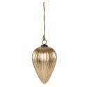 Clayre & Eef Christmas Bauble Ø 14x20 cm Gold colored Glass