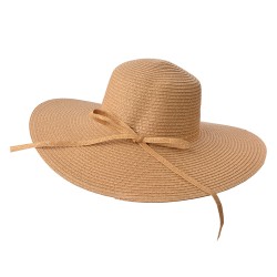 Juleeze Chapeau de femme Ø58 cm Marron Paille en papier Rond