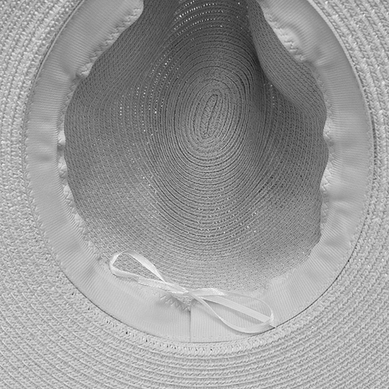 Juleeze Cappello da donna Ø58 cm Marrone Paglia di carta Rotondo Conchiglie