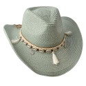 Juleeze Women's Hat Ø58 cm Green Paper straw Round Shells