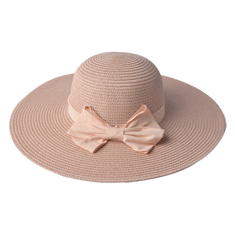 Juleeze Cappello da donna Ø 42 cm Rosa Paglia di carta Rotondo