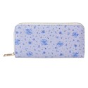 Juleeze Brieftasche 10x19 cm Weiß Blau Kunststoff Rechteck Rosen
