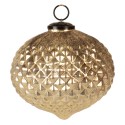 Clayre & Eef Christmas Bauble Ø 15x15 cm Gold colored Glass