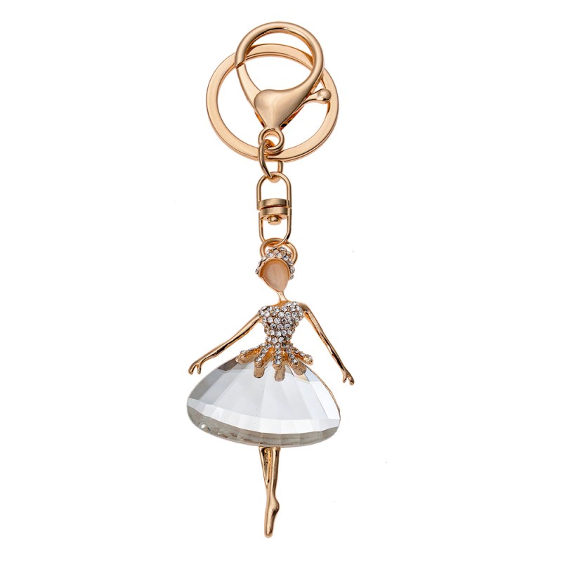Juleeze Portachiavi Ballerina  Bianco Metallo