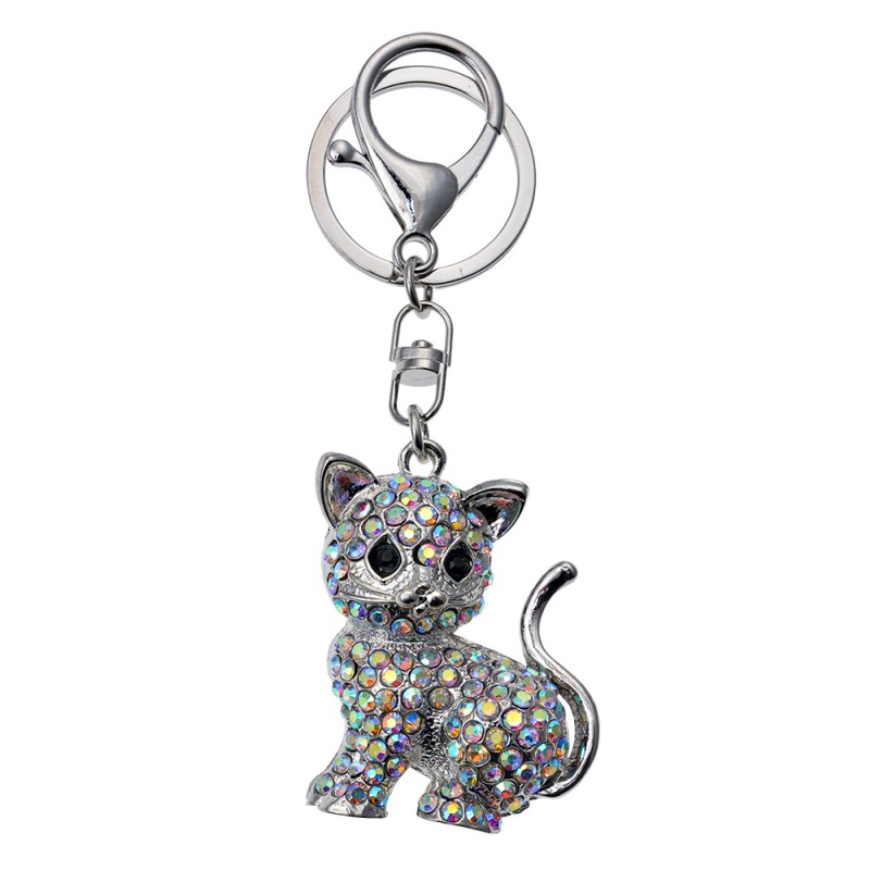 Juleeze Porte-clés Chat Couleur argent Métal