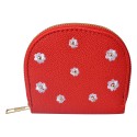 Juleeze Brieftasche 12x9 cm Rot Kunstleder Blumen