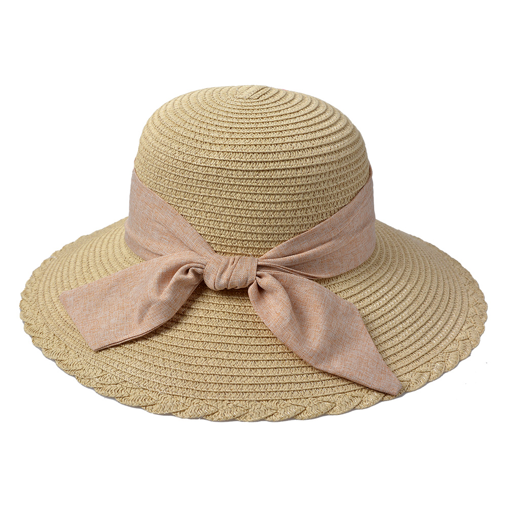 Juleeze Hoed Dames Beige Papierstro afbeelding