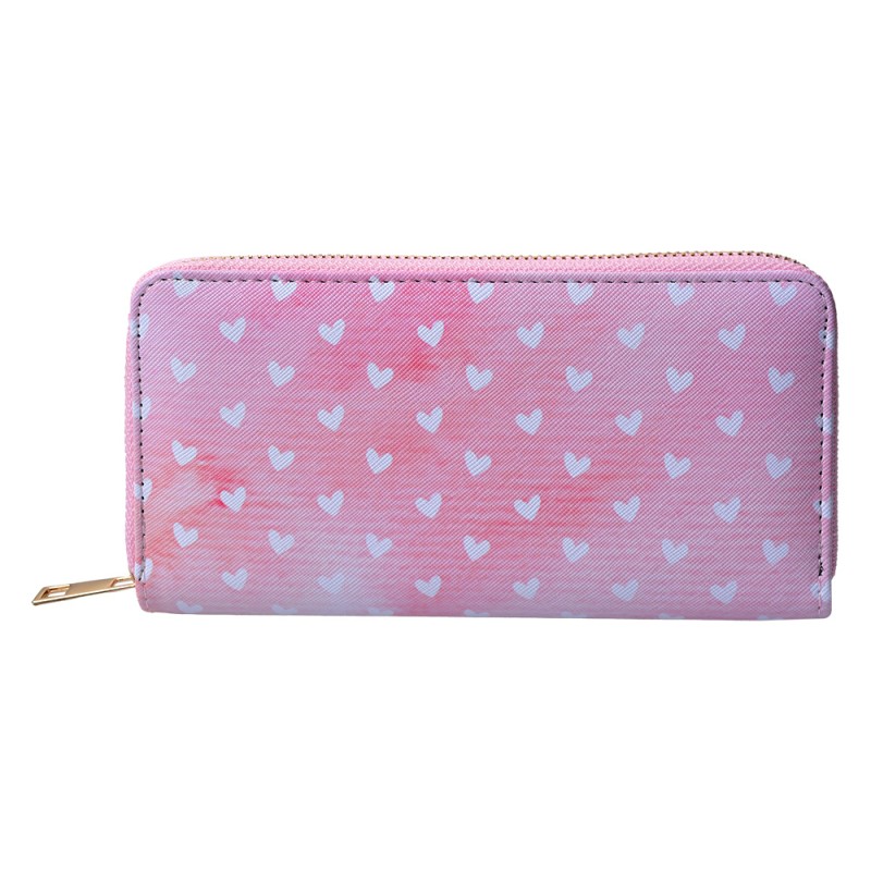 Juleeze Wallet 10x19 cm Pink Plastic Rectangle Hearts