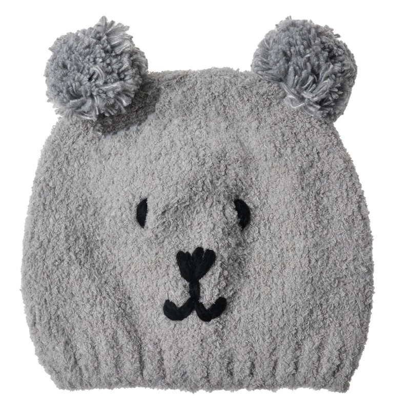 Juleeze Children's Cap one size Grey Acrylic Bear