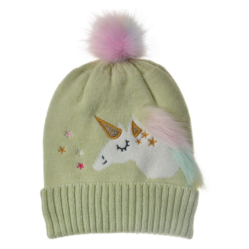 Juleeze Children's Cap Green Acrylic Unicorn