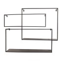 Clayre & Eef Wall Rack Set van 3 Black Iron