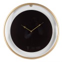 Clayre & Eef Wall Clock Ø 60 cm Black Gold colored Iron Glass