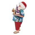 Clayre & Eef Figur Weihnachtsmann 28 cm Blau Textil auf Kunststoff