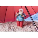 Clayre & Eef Figur Weihnachtsmann 28 cm Blau Textil auf Kunststoff