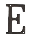 Clayre & Eef Lettre E en fer 13 cm Marron Fer