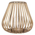 Clayre & Eef Wind Light Ø 22x20 cm Copper colored Metal Glass Round