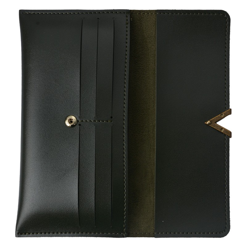 Juleeze Portefeuille 19x10 cm Vert Noir Cuir artificiel Rectangle