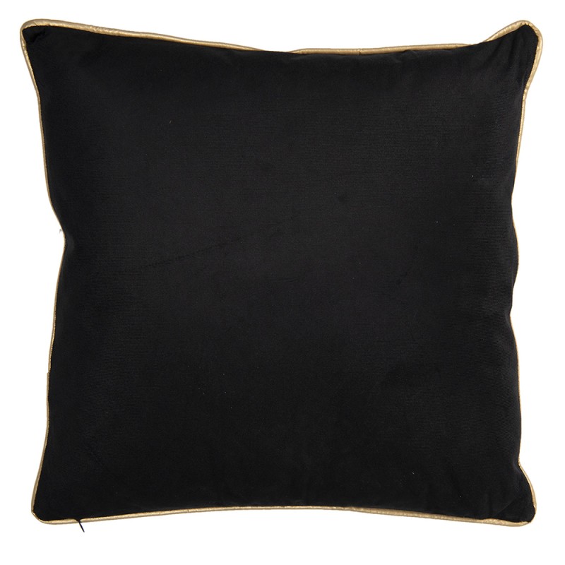 Clayre & Eef Decorative Cushion 45x45 cm Black White Synthetic Square Swan