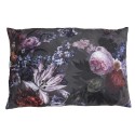Clayre & Eef Decorative Cushion 60x40 cm Green Synthetic Rectangle Flowers