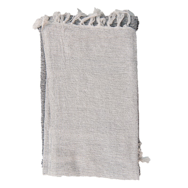 Clayre & Eef Throw Blanket 125x150 cm Grey Cotton Rectangle