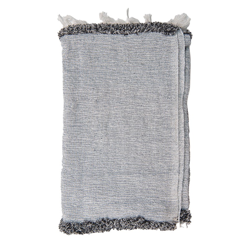 Clayre & Eef Throw Blanket 125x150 cm Grey Cotton Rectangle