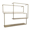 Clayre & Eef Wall Rack Set van 3 Gold colored Iron