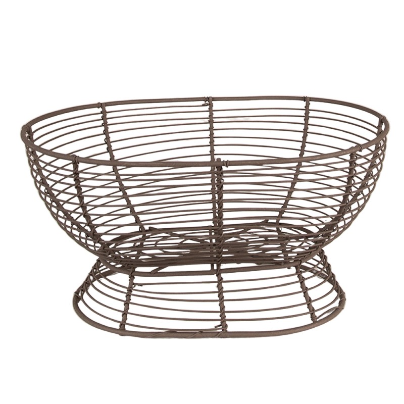 Clayre & Eef Storage Basket 28x18x14 cm Brown Iron