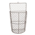 Clayre & Eef Storage Basket 23x14x39 cm Brown Iron