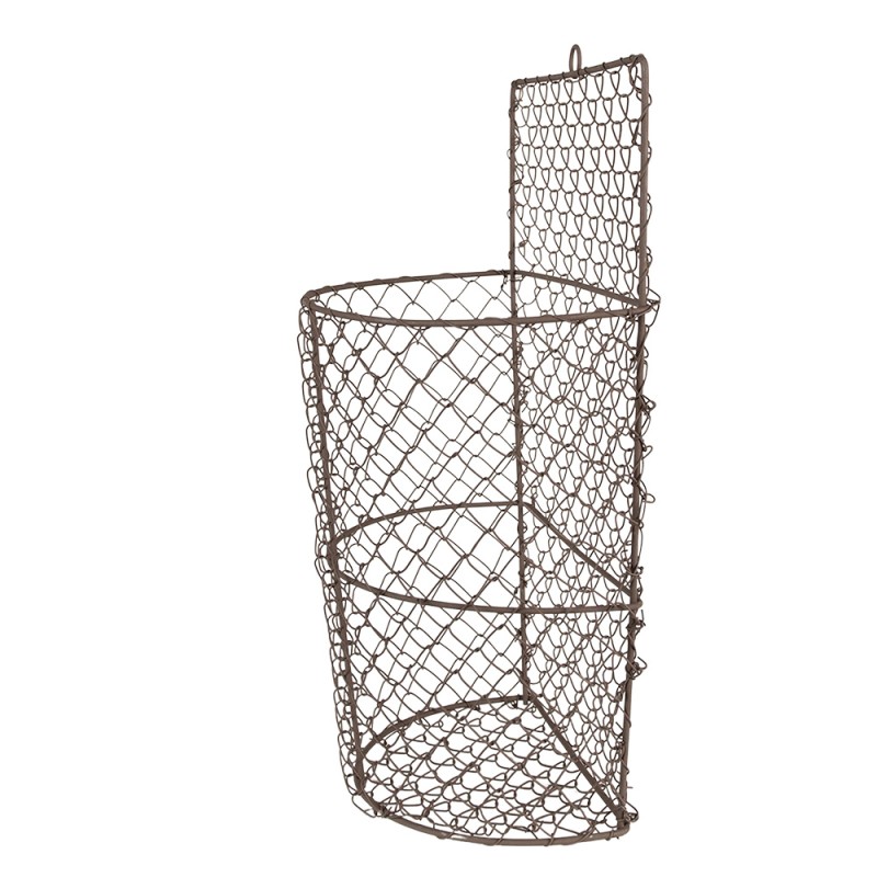 Clayre & Eef Storage Basket 23x14x39 cm Brown Iron