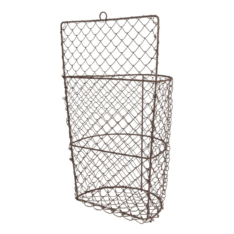 Clayre & Eef Storage Basket 23x14x39 cm Brown Iron