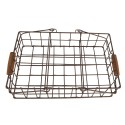 Clayre & Eef Panier de rangement 34x19x8 cm Marron Fer Bois