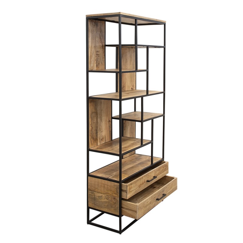 Clayre & Eef Bookcase 80x35x180 cm Brown Wood
