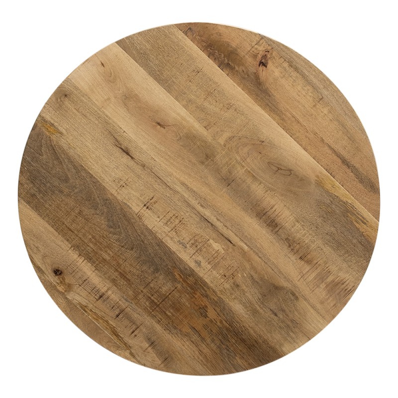 Clayre & Eef Coffee Table Ø 85x43 cm Brown Black Wood Round
