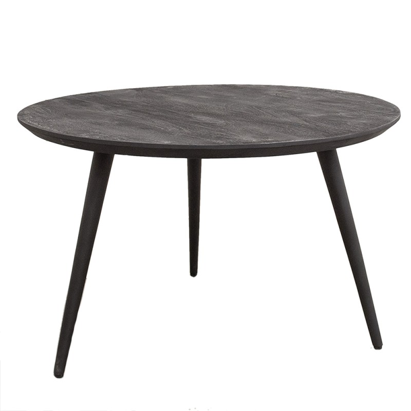 Clayre & Eef Table basse Ø 75x45 cm Noir Bois Rond