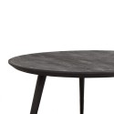 Clayre & Eef Table basse Ø 75x45 cm Noir Bois Rond
