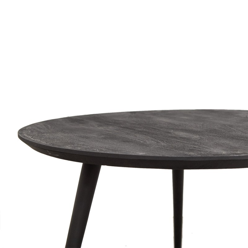 Black oval coffee table discount