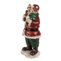 Clayre & Eef Figur Weihnachtsmann 10x8x21 cm Rot Polyresin