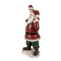 Clayre & Eef Figur Weihnachtsmann 11x8x23 cm Rot Polyresin
