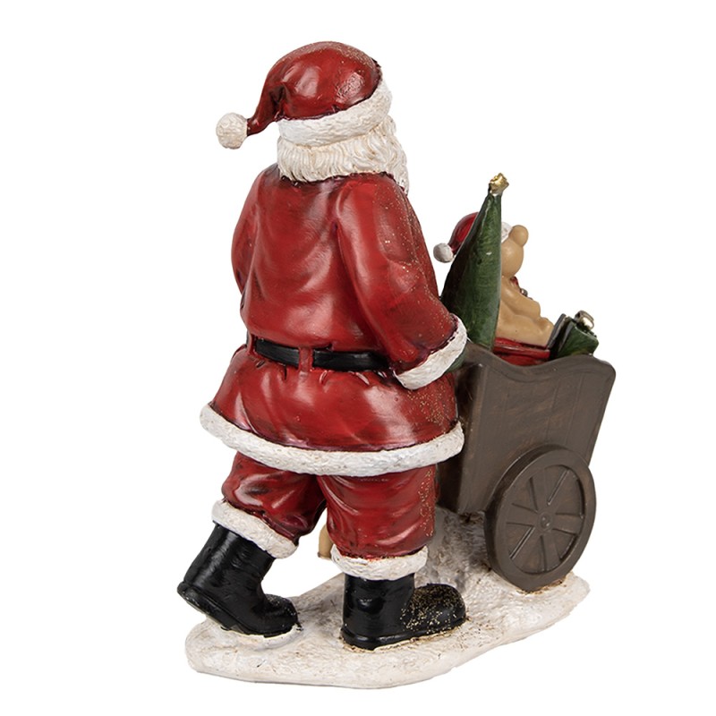 Clayre & Eef Figurine Père Noël 12x8x15 cm Rouge Polyrésine