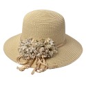 Juleeze Cappello da donna Beige Paglia di carta