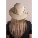 Juleeze Cappello da donna Beige Paglia di carta