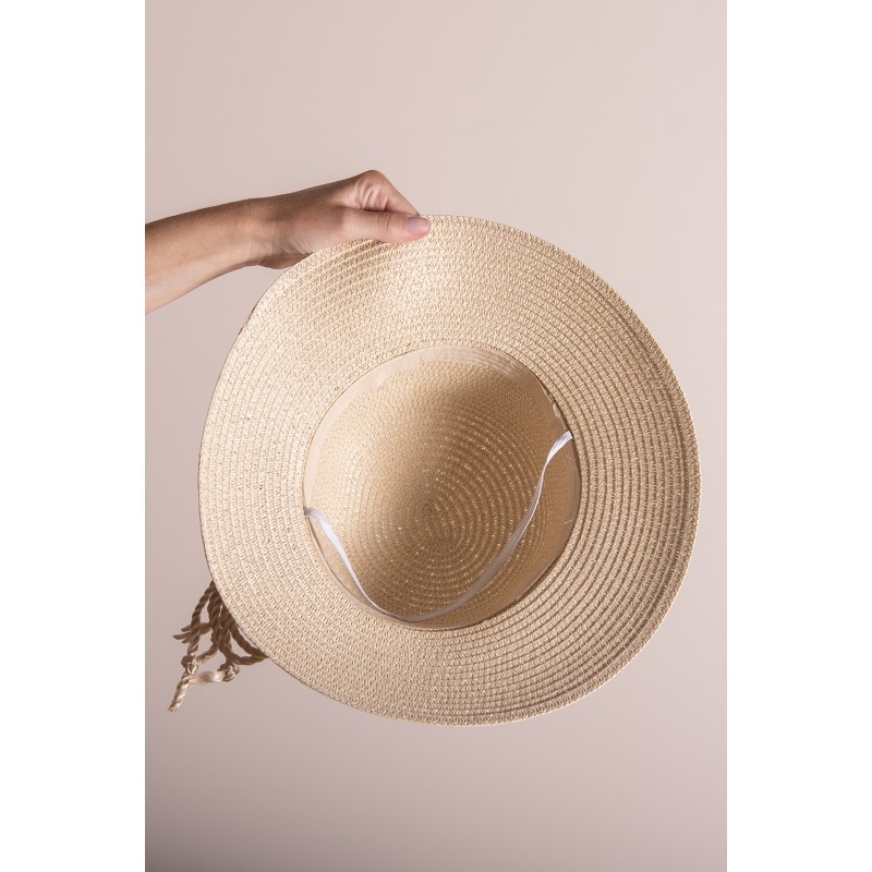 Juleeze Cappello da donna Beige Paglia di carta