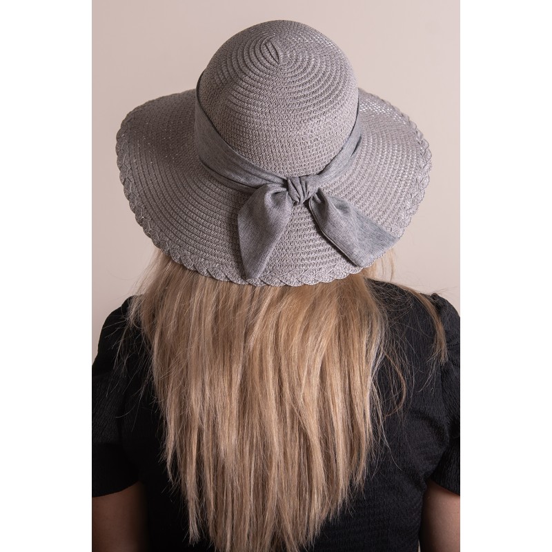 Juleeze Chapeau de femme Gris Paille en papier