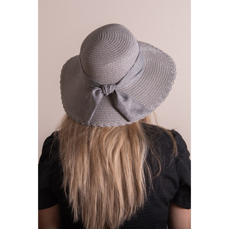 Juleeze Women's Hat Grey Paper straw
