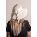 Juleeze Chapeau de femme Blanc Paille en papier